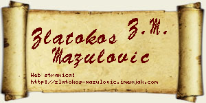 Zlatokos Mazulović vizit kartica